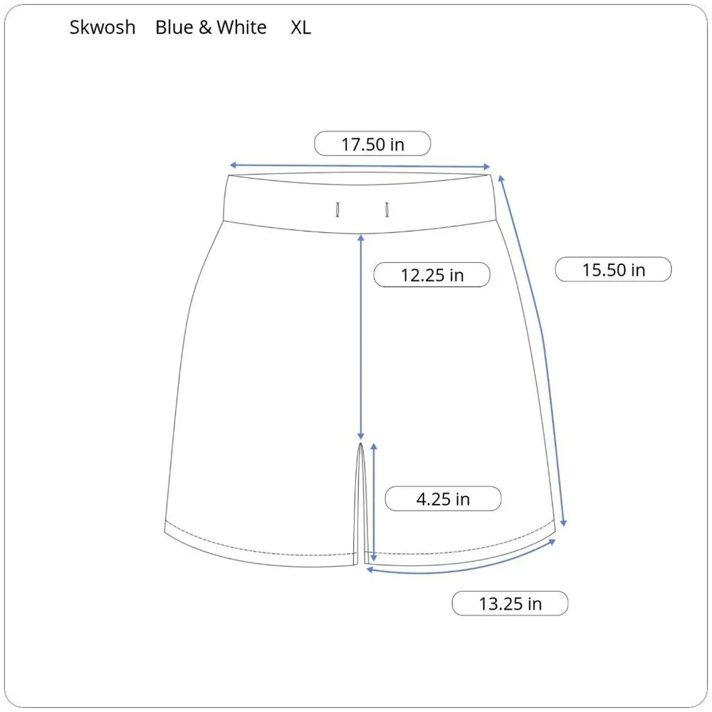 New Skwosh Pablo Pinstripe‎ Men's XL Blue White Mesh Lined Swim Trunks Shorts